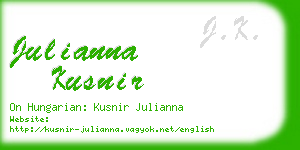 julianna kusnir business card